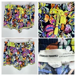 Marcos Navarro Anthropologie Shorts Size Large Tassel Floral Bloomcore‎ 33x3